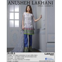 Anusheh Lakhani Summer Lawn 2016 Original - 03 Pcs Suit -AL-06A